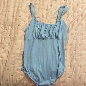 Just Polly baby blue bodysuit, size small